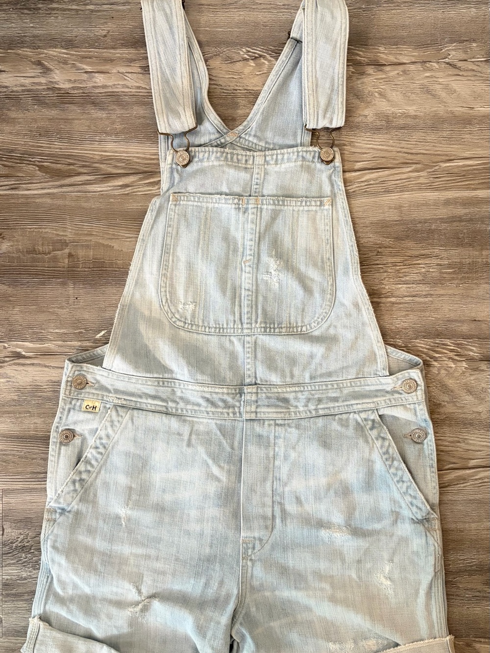 Citizens Of Humanity Light Blue Denim Overalls Romper